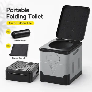 ZM Portable Folding Car Toilet PP Travel Potty with Camping Fishing  Easy Clean Practical
