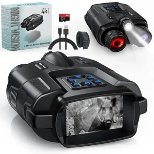 Night Vision Binoculars 4K Infrared 5000mAH Rechargeable 8X Digital