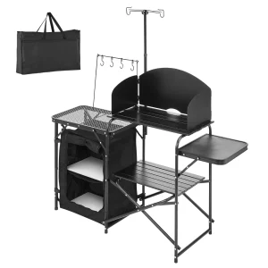 Camping Kitchen Table Folding Camp Cook Station