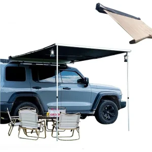 Vehicle Awning Roo Rack Pull-Out Tent Sun Shade UV50+, Retractable Car Side