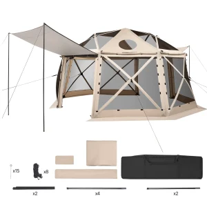 SucceBuy Pop up Gazebo Screen Tent Camping Canopy Tent